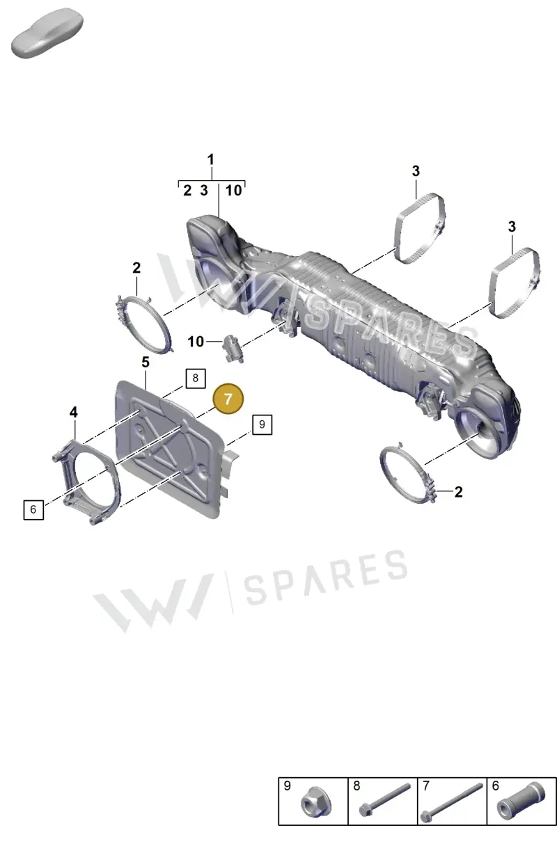 PAF105145 Porsche Hexagon Collared Bolt