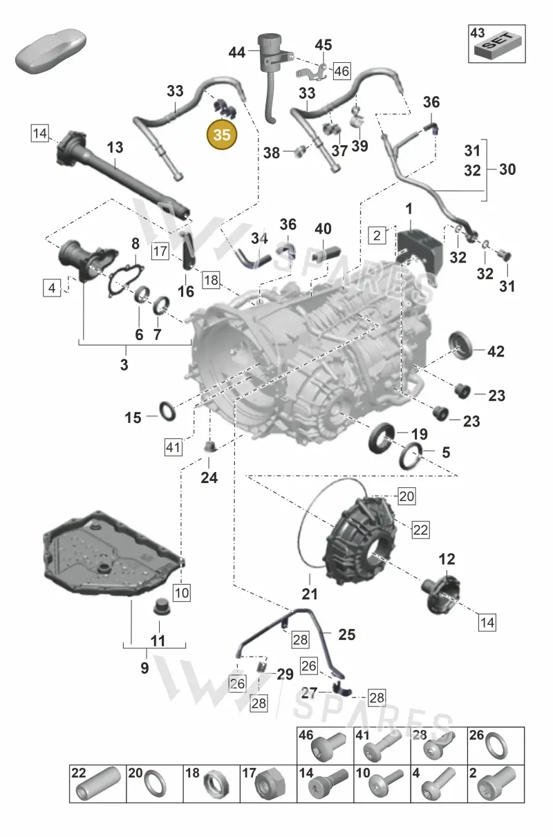 PAF105280 Porsche Hose Bracket