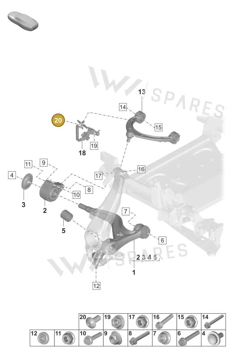 PAF106518 Porsche Hexagon Socket Flat Head Bolt