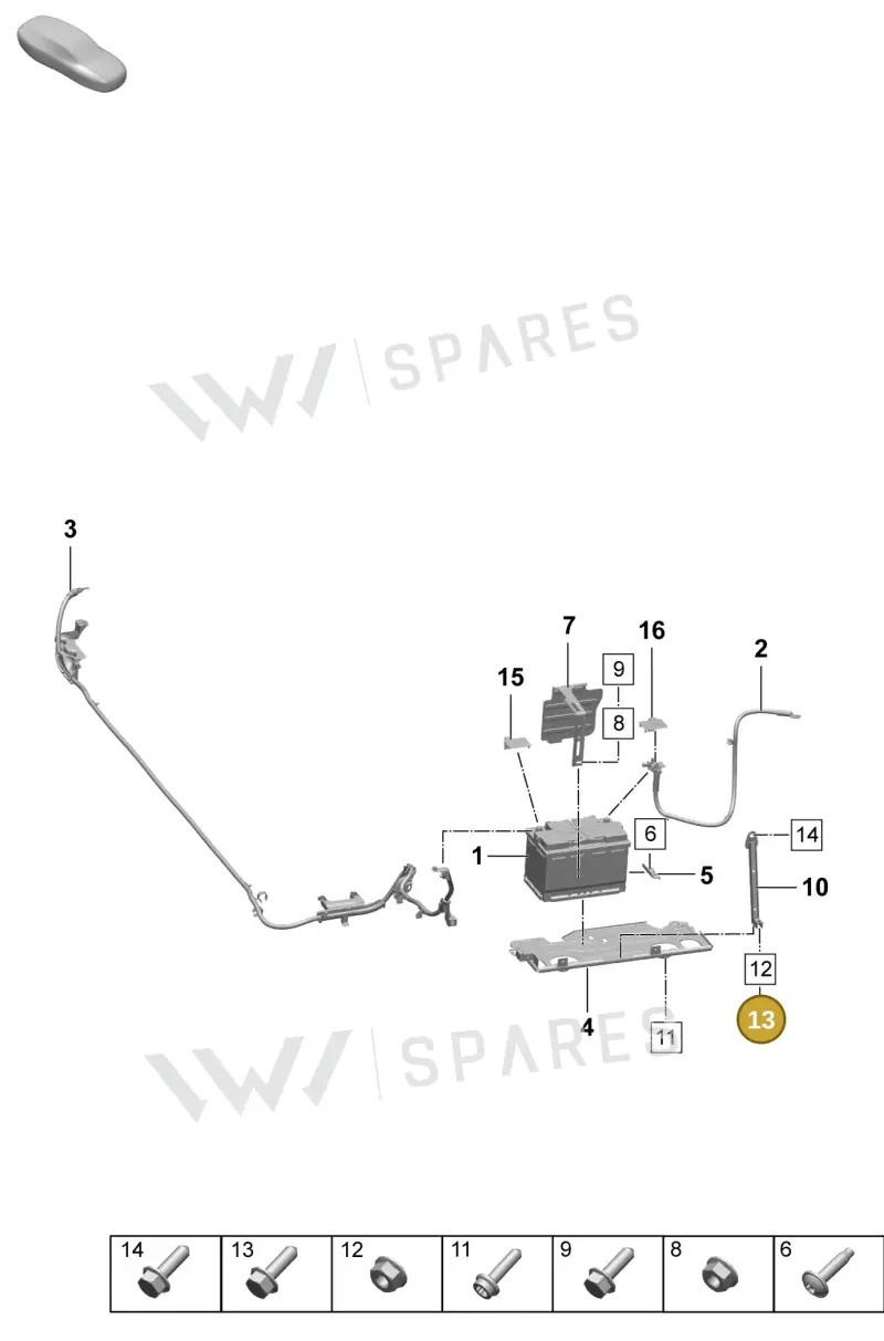 PAF106535 Porsche Hexagon Collared Bolt