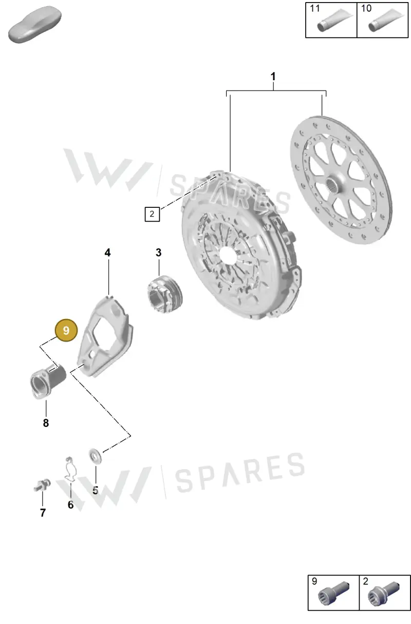 PAF106604 Porsche Socket Head Bolt