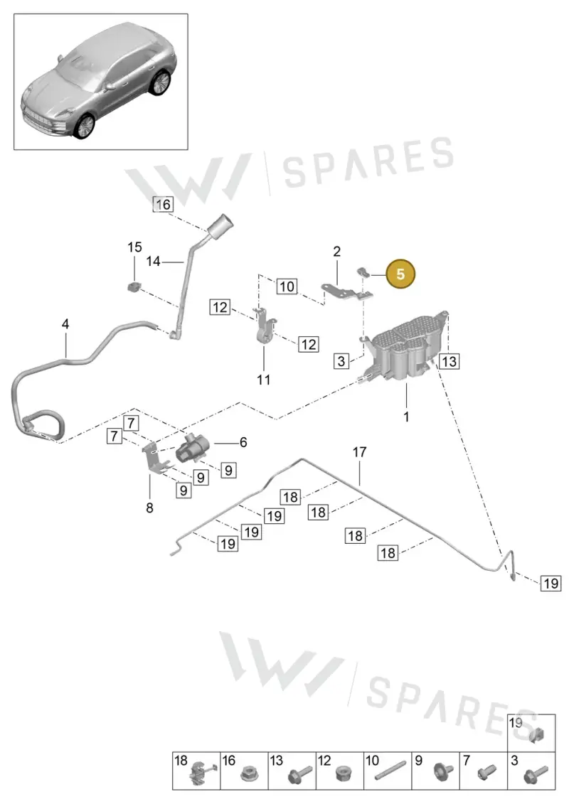 PAF107080 Porsche Bracket