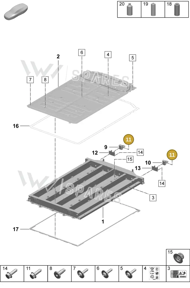 PAF107192 Porsche Hexagon Flange Screw (Combi)