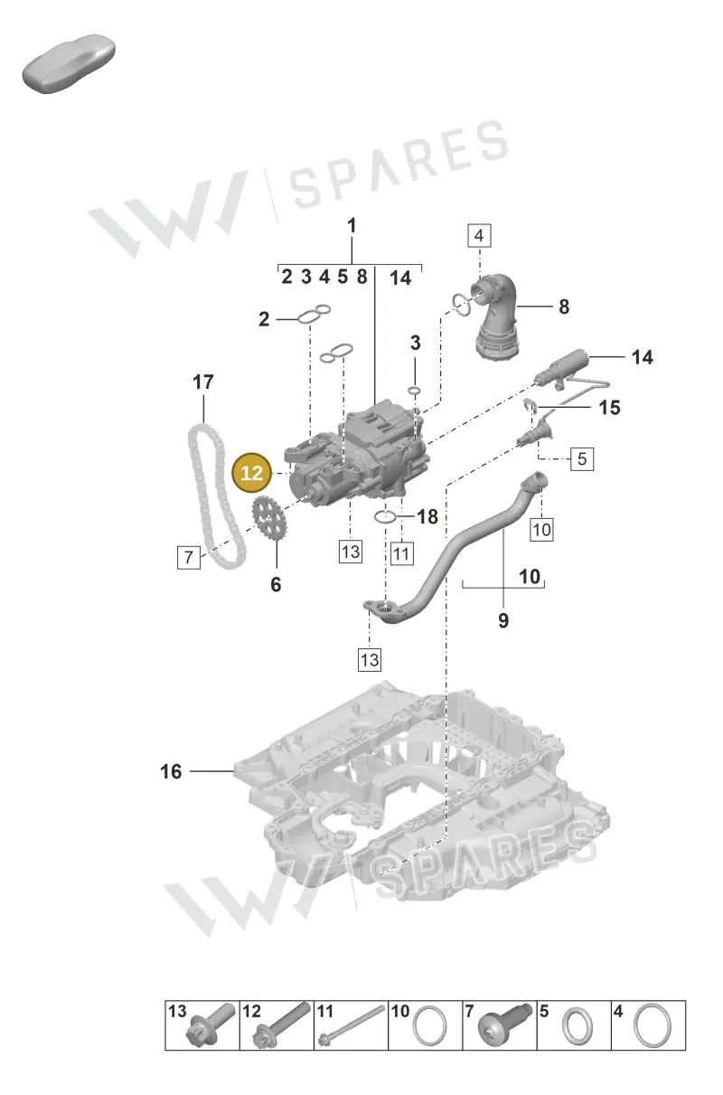 PAF107388A Porsche Screw