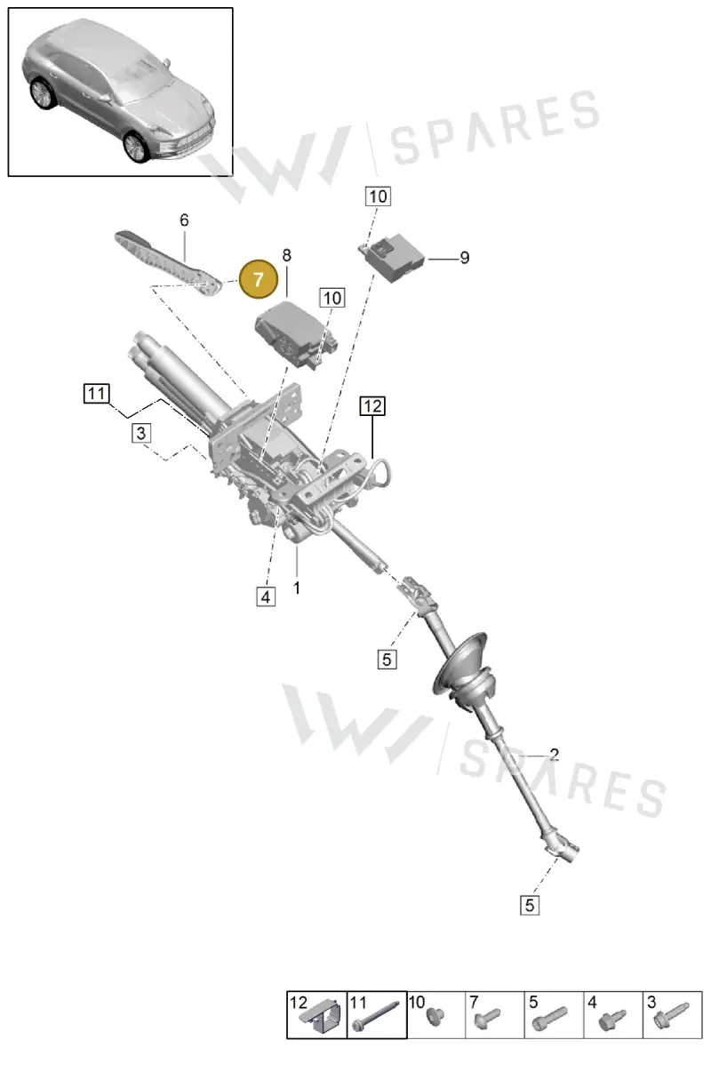 PAF107393 Porsche Fillister Head Bolt