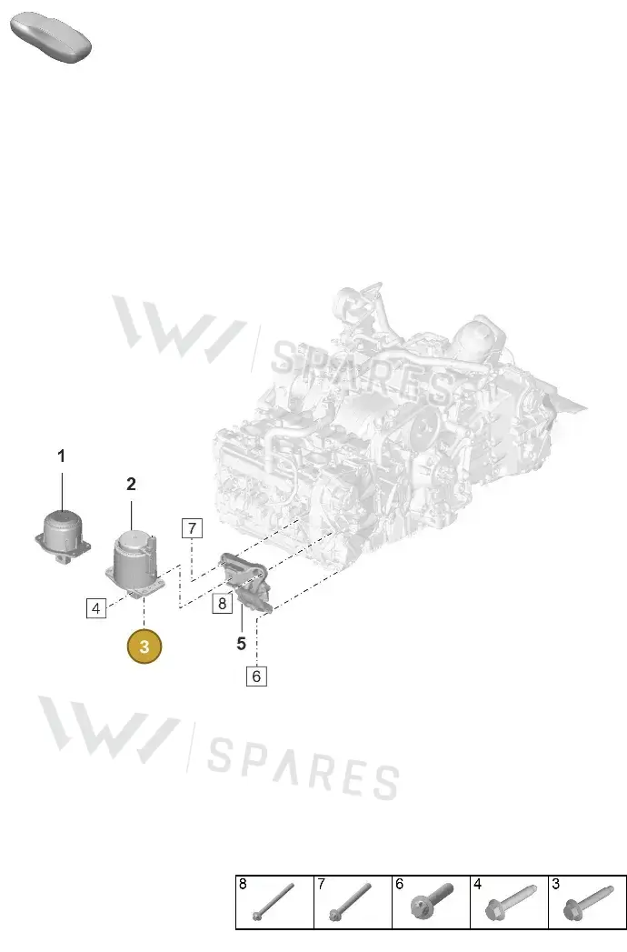 PAF107838 Porsche Hexagon Flange Screw