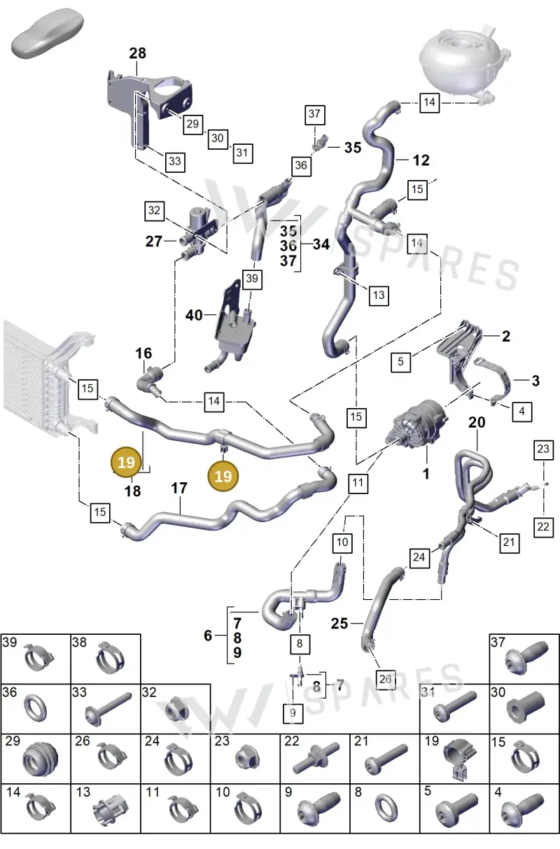 PAF107927 Porsche Hose Bracket
