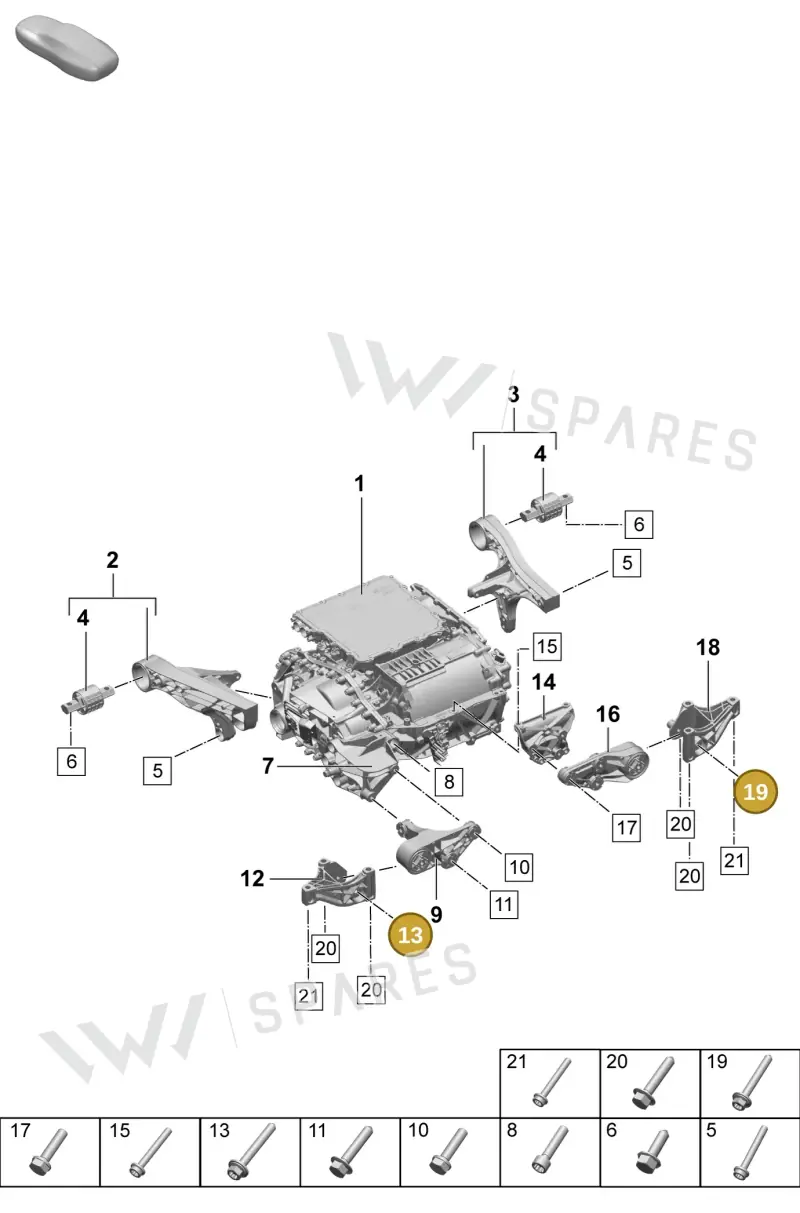 PAF10817601 Porsche Hexagon Bolt