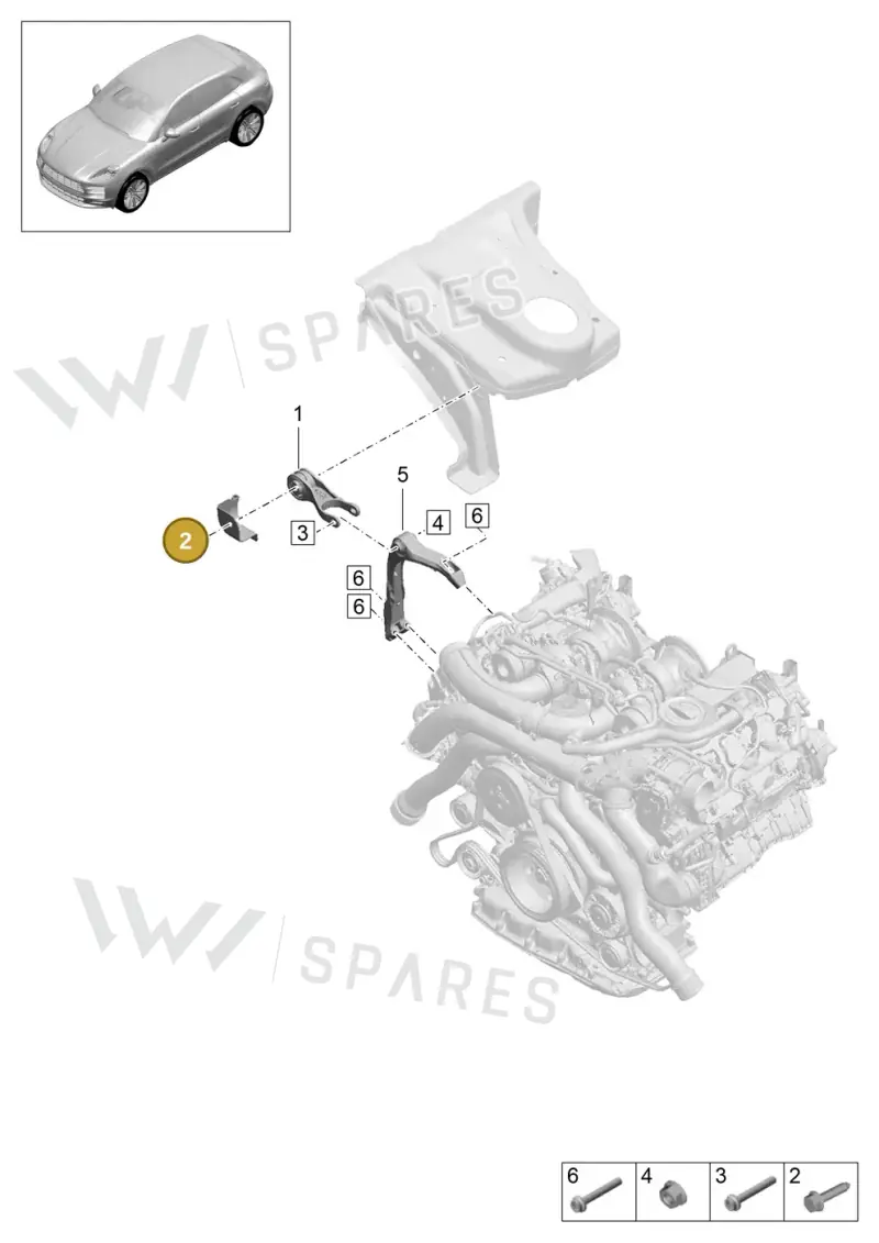 PAF108398 Porsche Hexagon Socket Flat Head Bolt