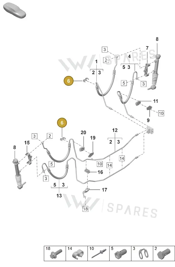 PAF108415 Porsche Spacer Holder