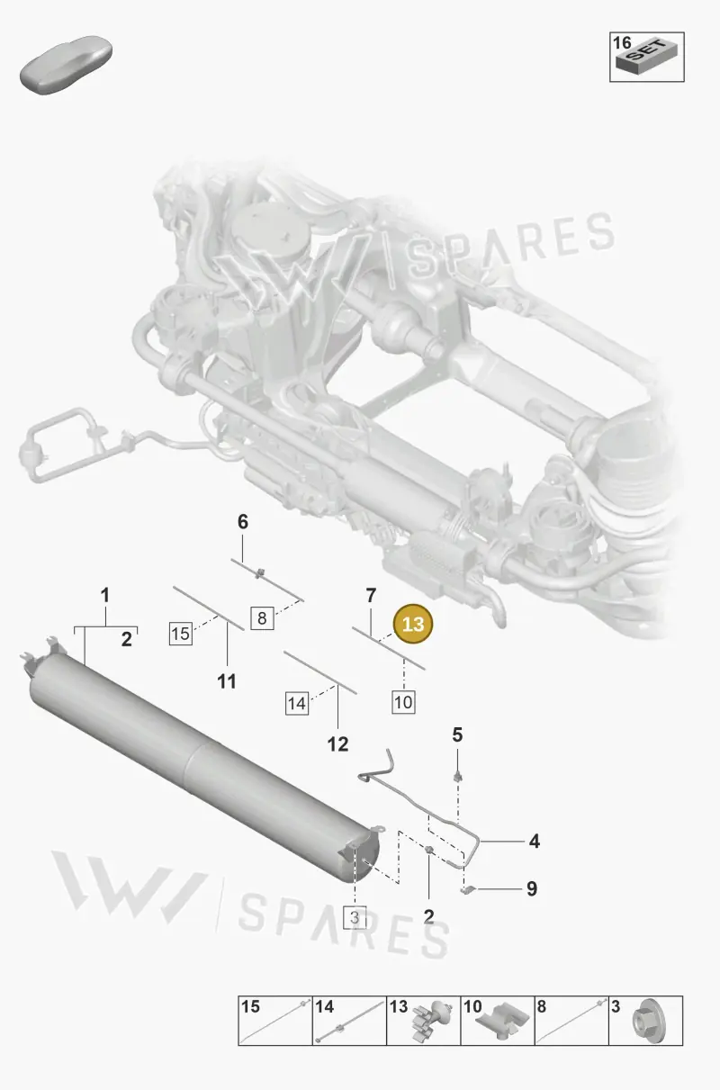 PAF108630 Porsche Combination Holder