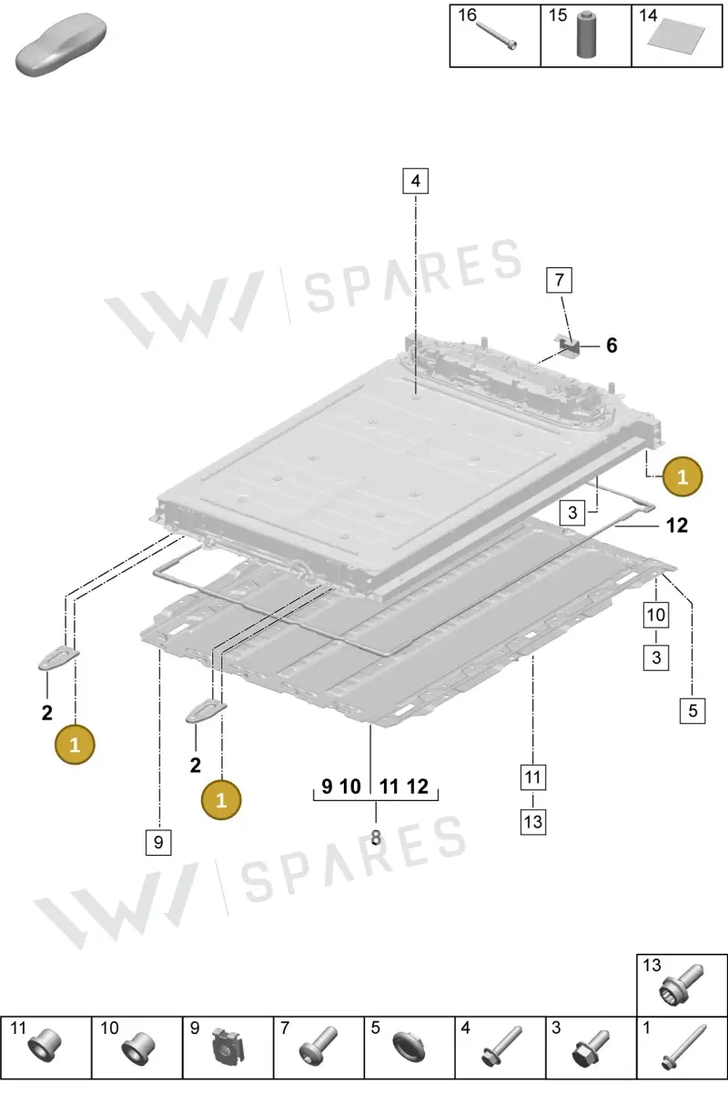 PAF108843 Porsche Hexagon Flange Screw