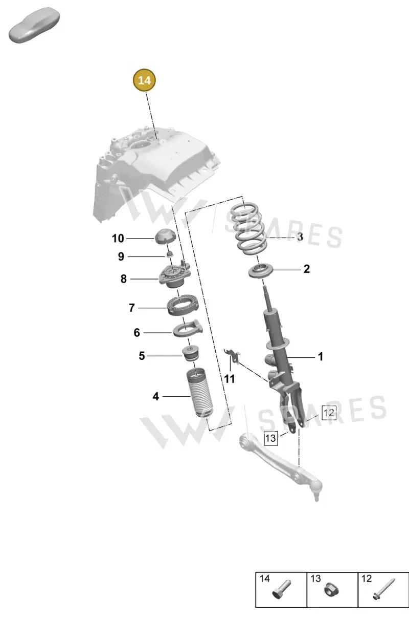 PAF109087 Porsche Hexagon Bolt