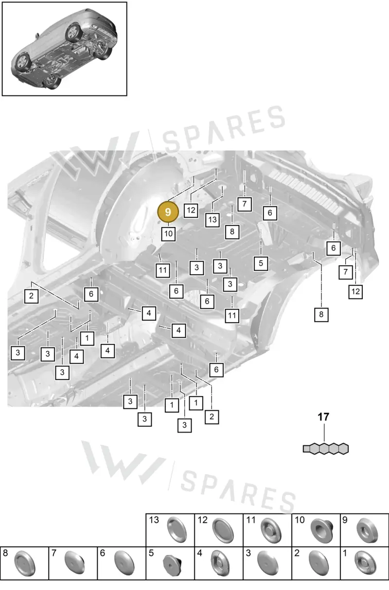 PAF90860901 Porsche Bungs
