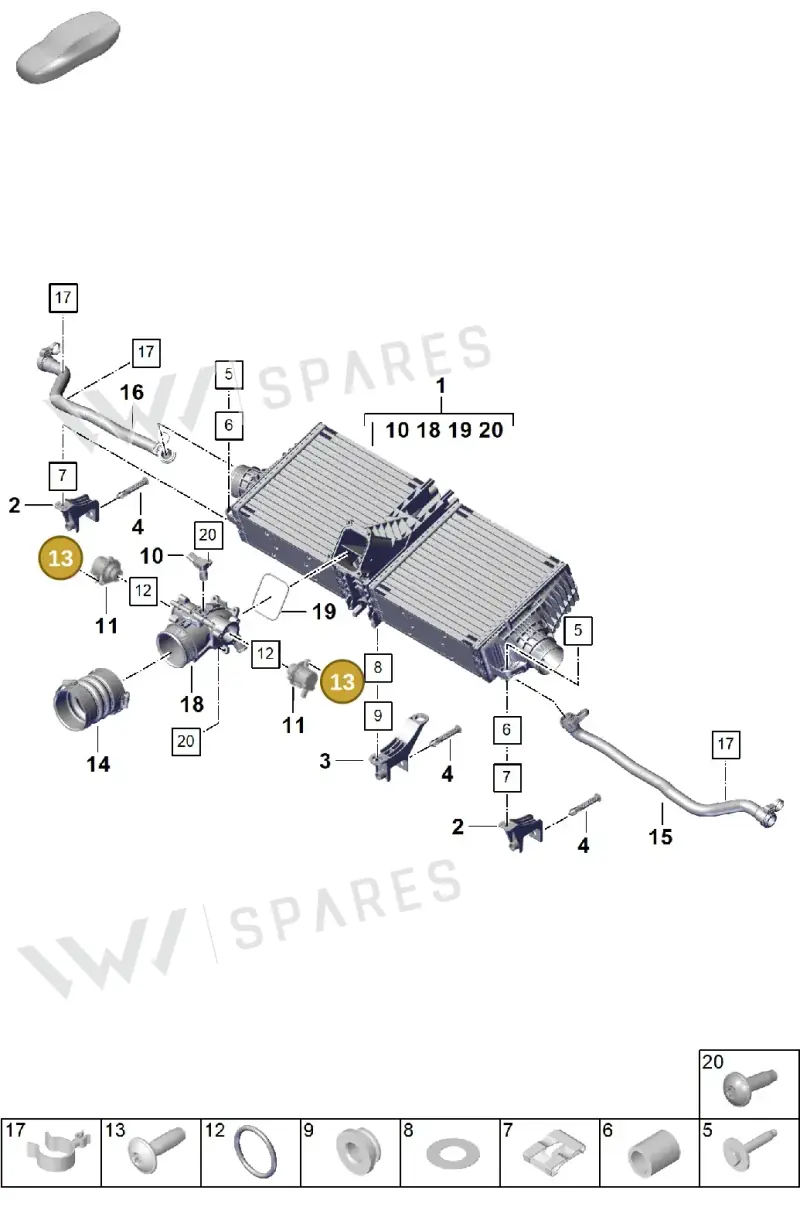 PAF909059A Porsche Hexagon Socket Head Panel Bolt