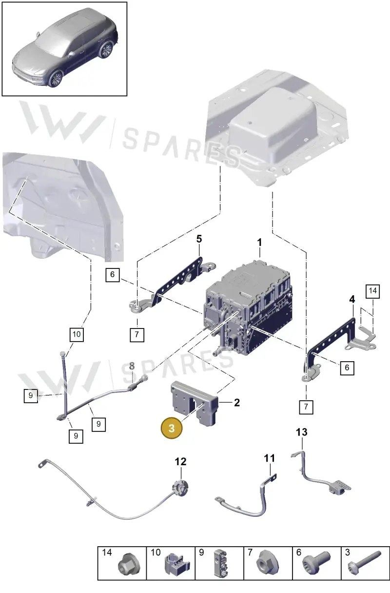 PAF909582 Porsche Hexagon Socket Head Collared Bolt