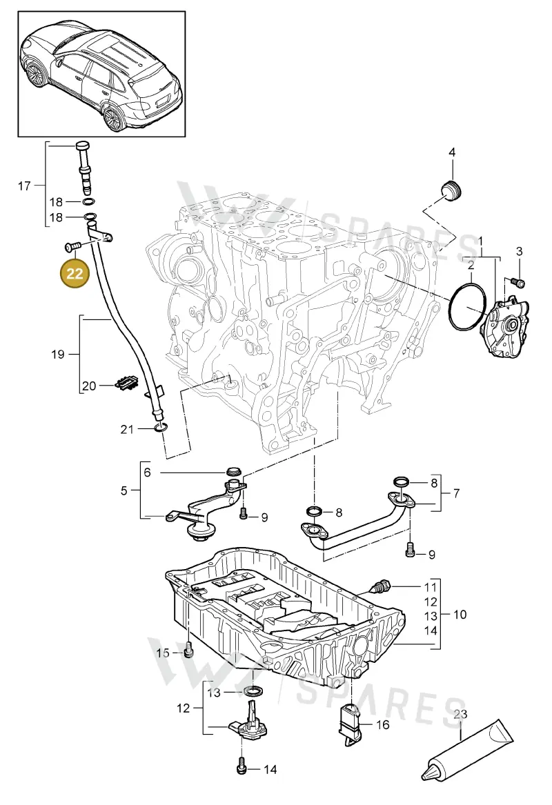 PAF909899 Porsche Oval Socket Head Bolt with Hexagon Drive