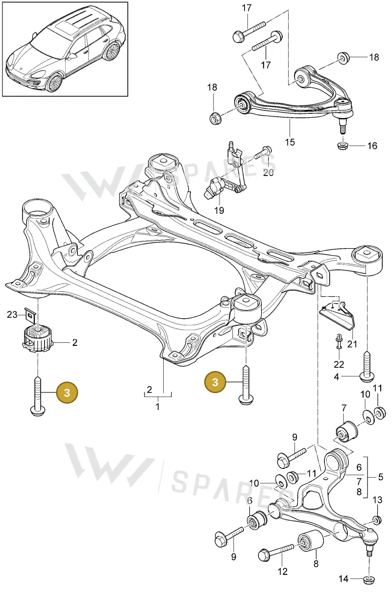 PAF909987 Porsche Bolt Hexagon Headwith Shoulder (Combi)