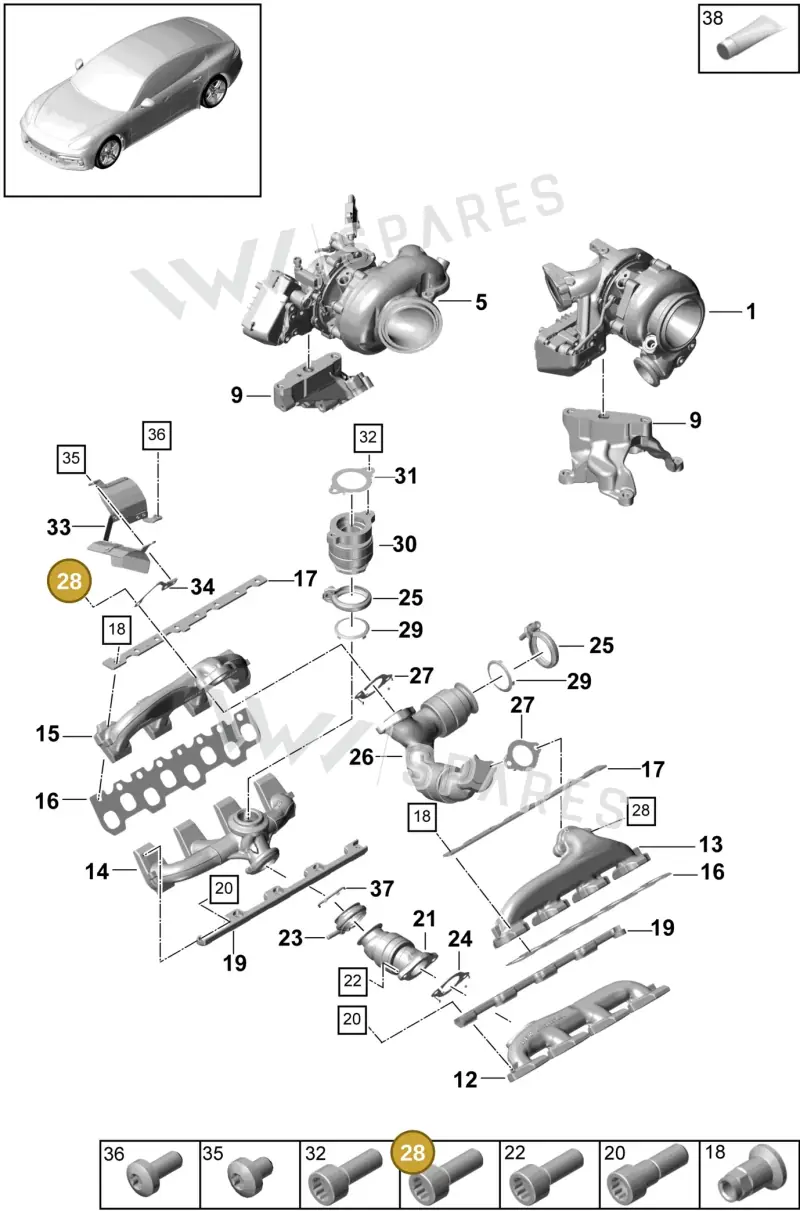 PAF910461 Porsche Screw