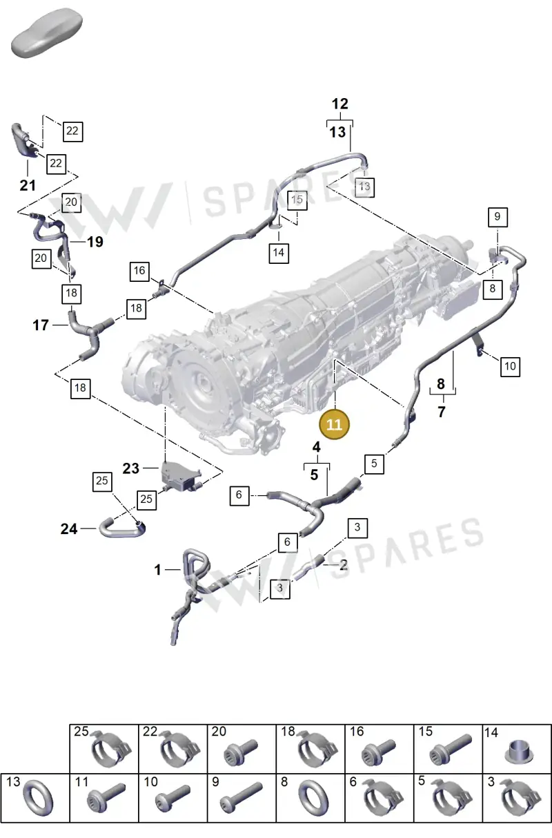 PAF910491 Porsche Flat Head Multi-Point Socket Bolt