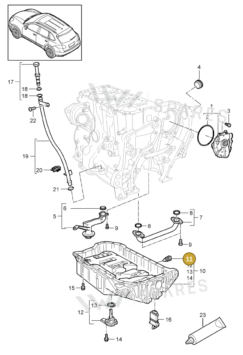 PAF911014 Porsche Seal Bolt with Sealing Ring