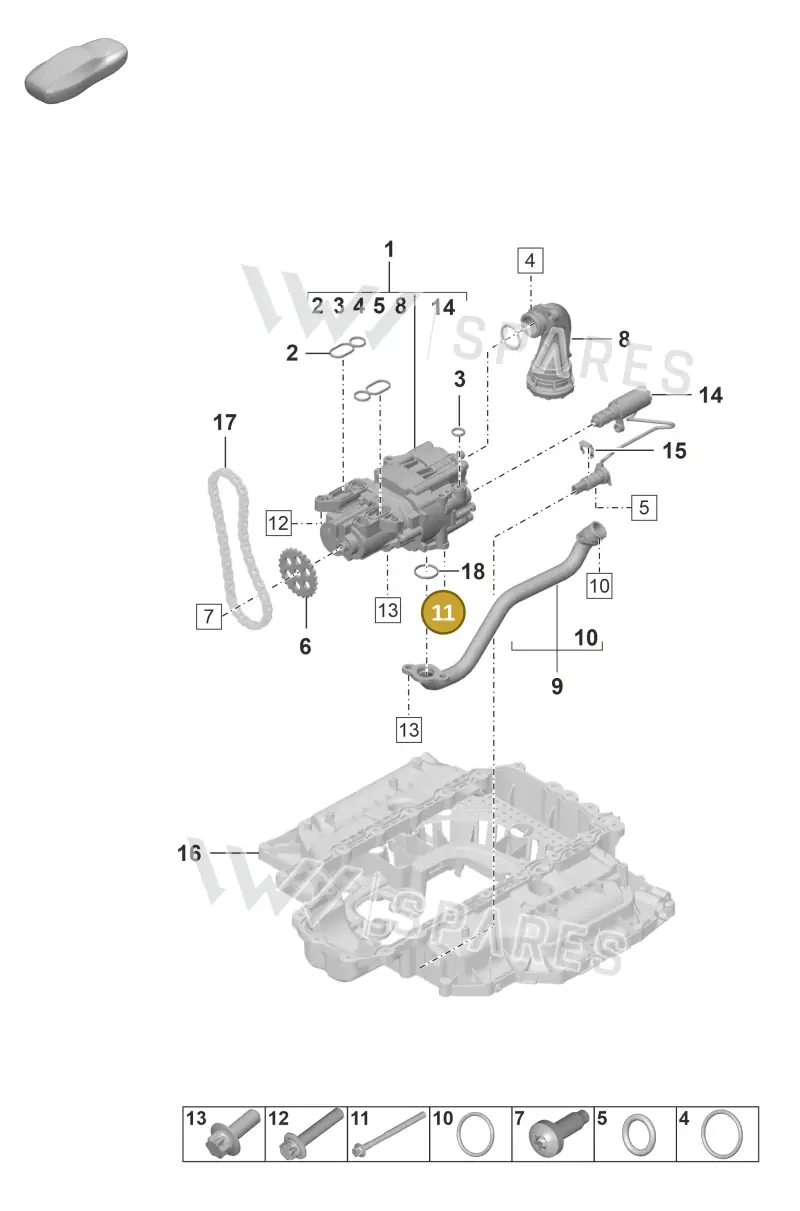 PAF911113 Porsche Torx Lens Flange Screw