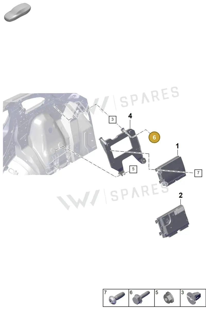PAF911278 Porsche Hexagon Head Bolt (Combi)