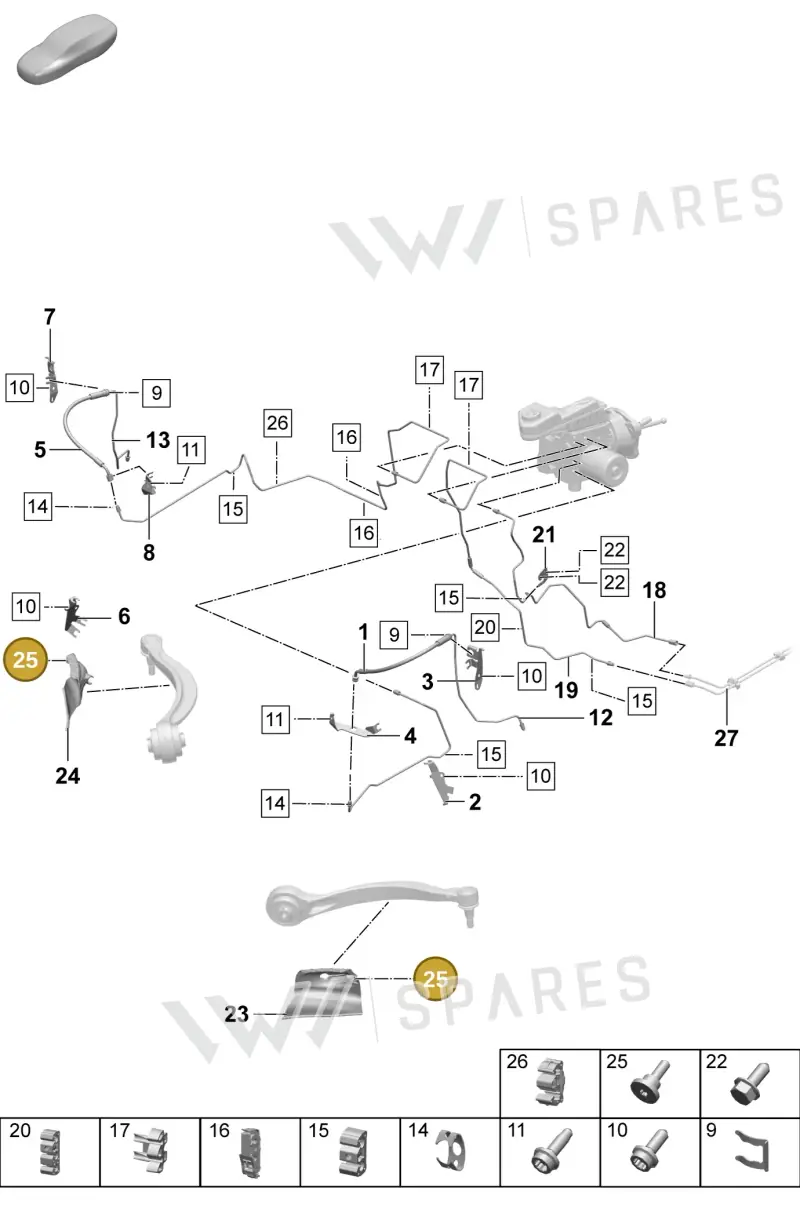 PAF911327 Porsche Hexagon Socket Head Locating Bolt