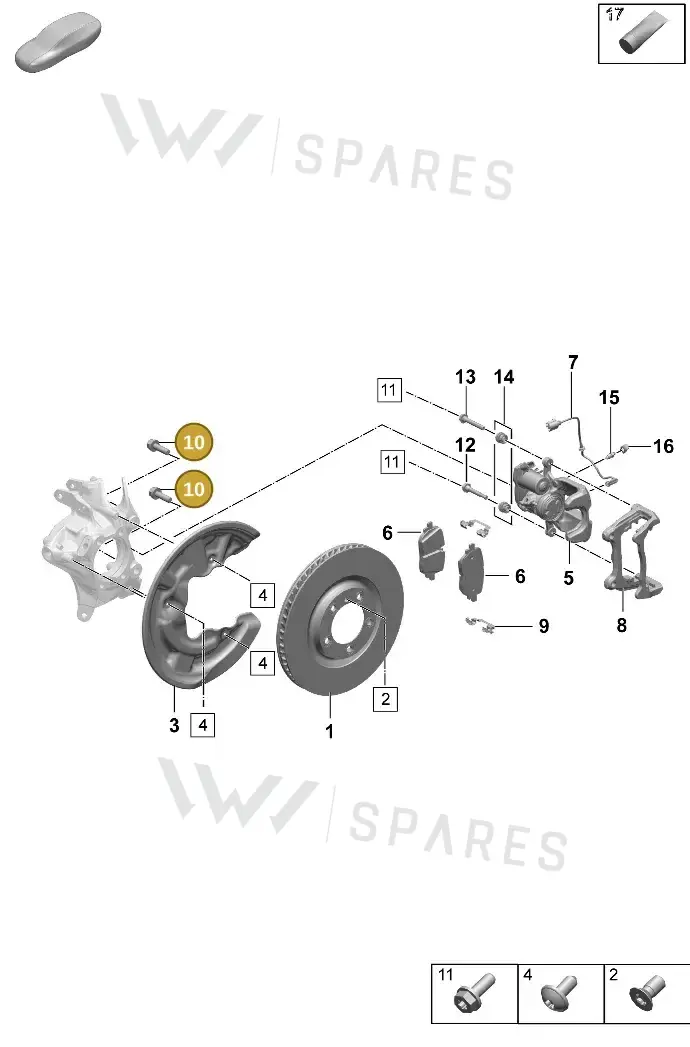 PAF911476 Porsche Bolt Hexagon Headwith Shoulder (Combi)