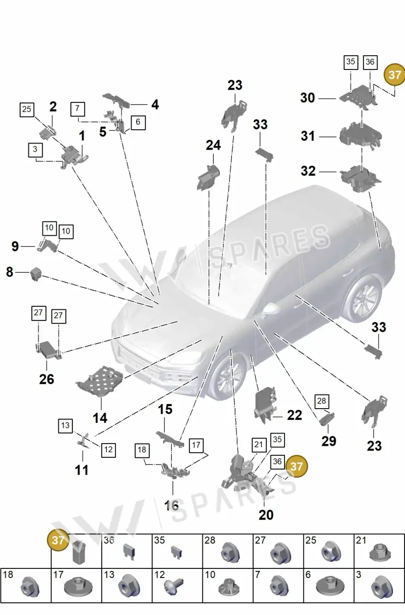 PAF911863 Porsche Plug-In Fuse