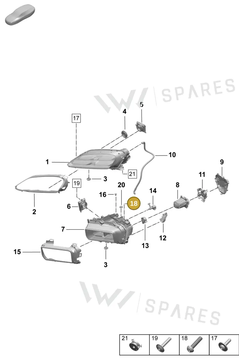 PAF911931 Porsche Oval Hexagon Socket Head Bolt