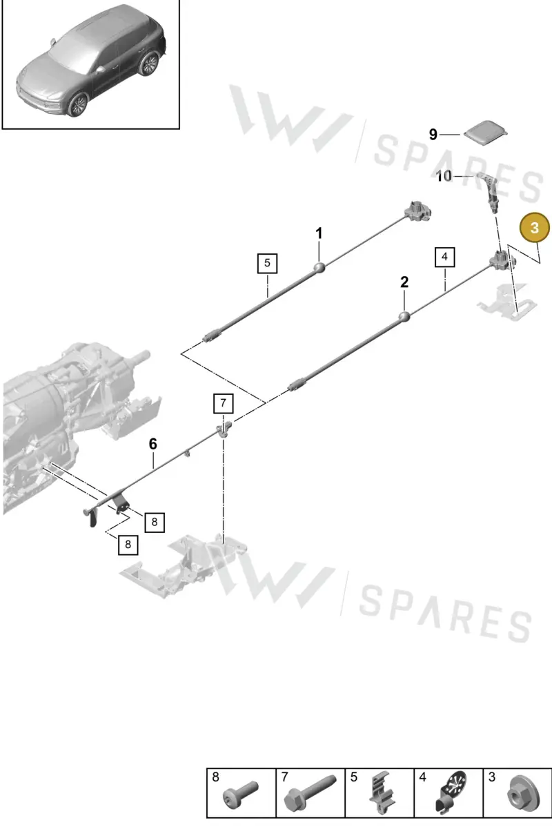 PAF912068 Porsche Hexagon Flange Screw