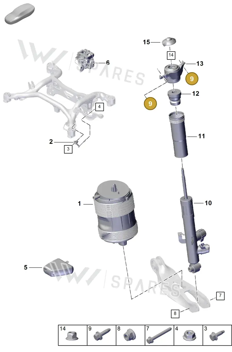 PAF912225 Porsche Hexagon Head Bolt (Combi)