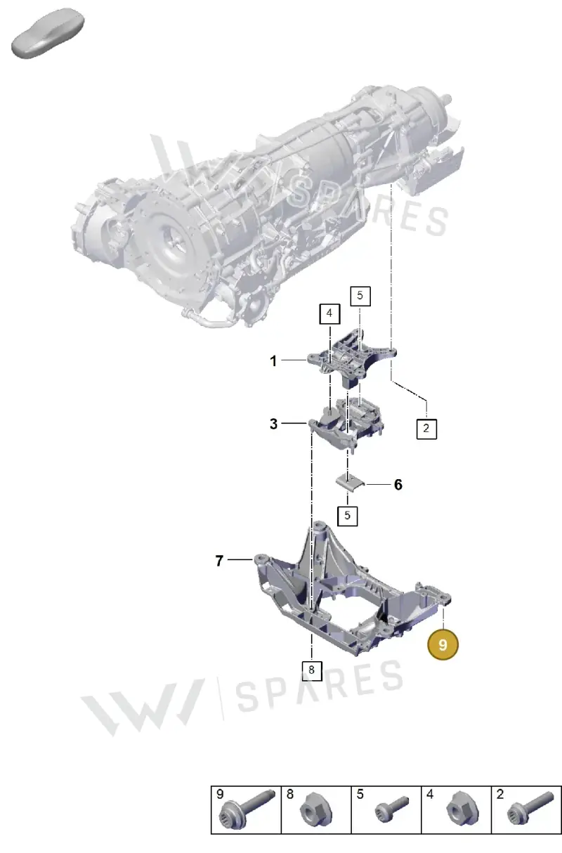 PAF91240001 Porsche Bolt with Washer