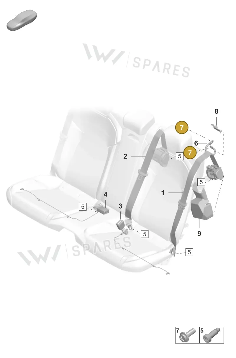 PAF912477 Porsche Screw with Interior Serrations