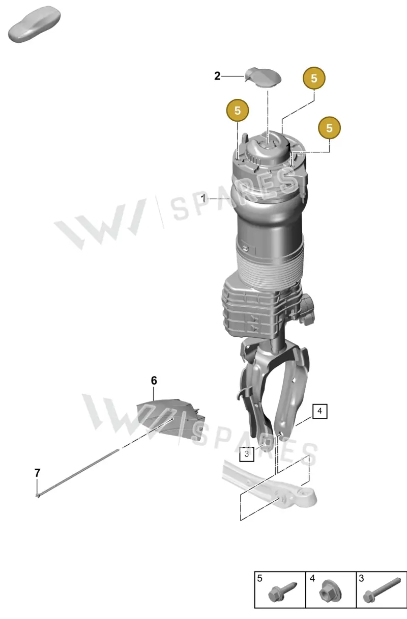 PAF912603 Porsche Hexagon Bolt with Washer