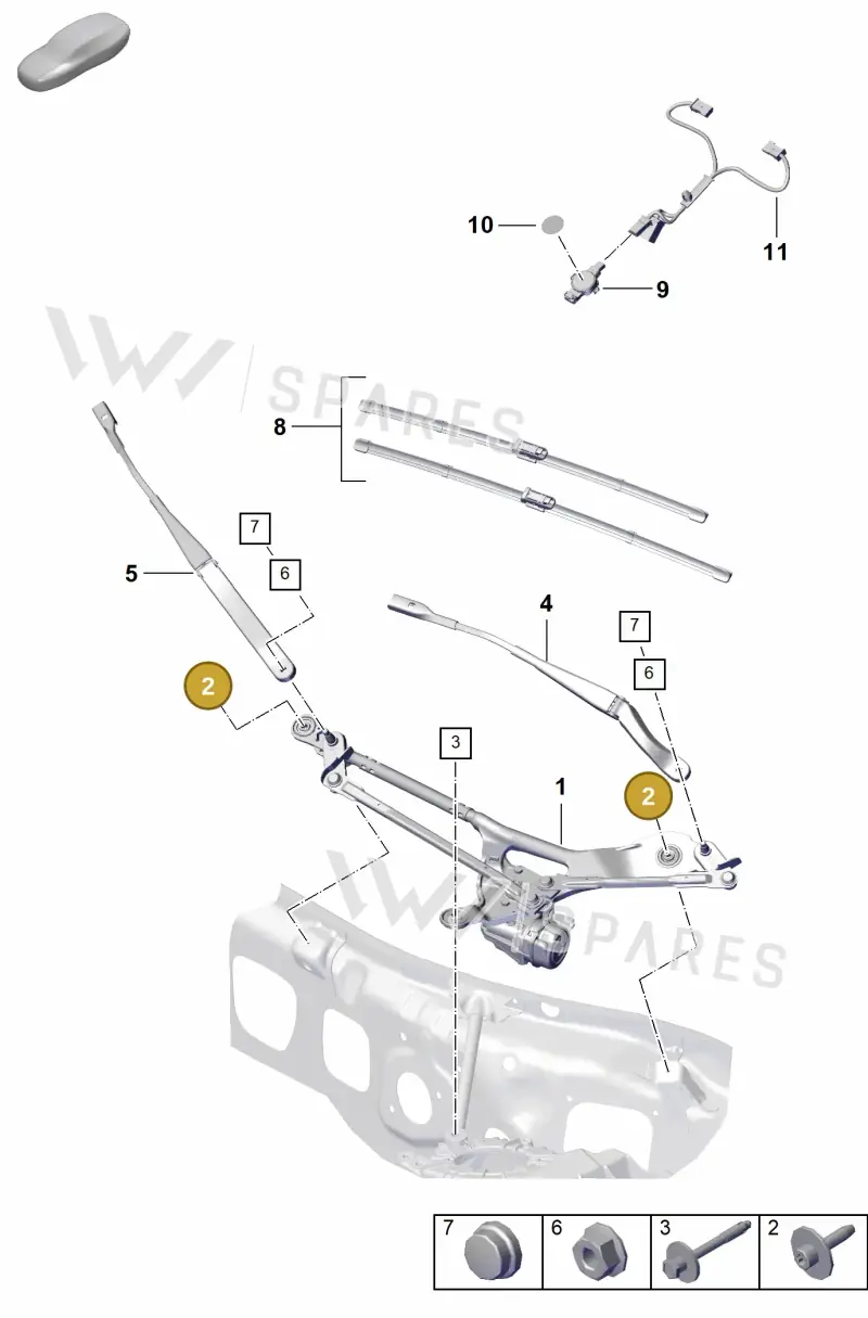 PAF912632 Porsche Hexagon Socket Head Bolt (Combi)