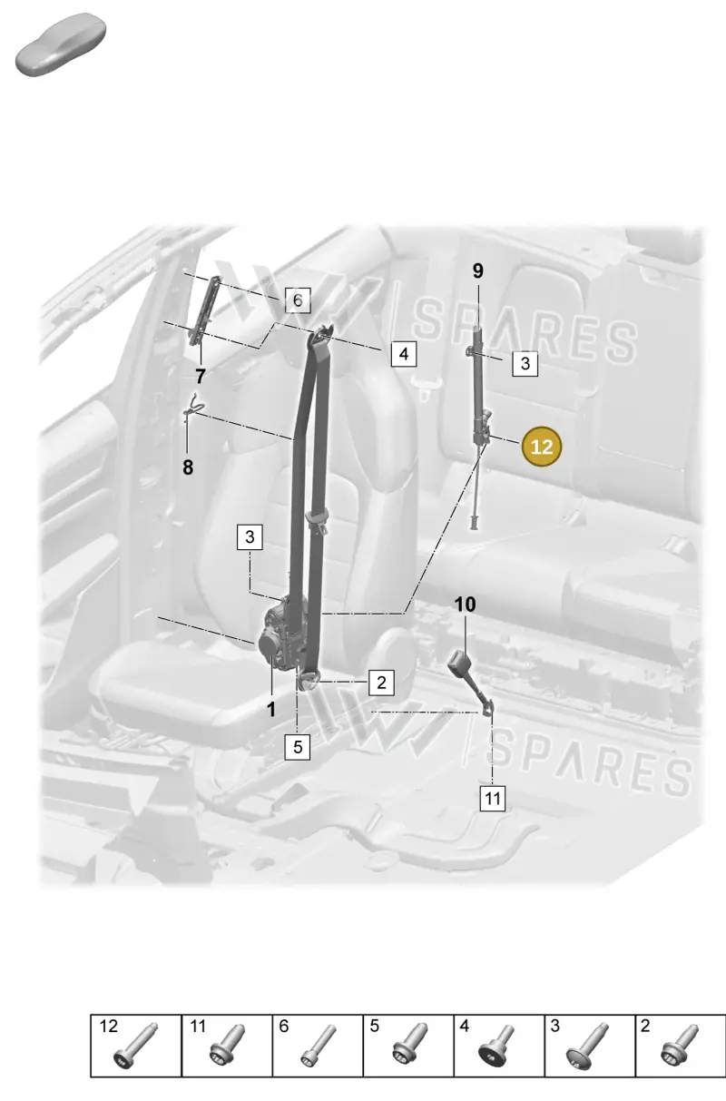 PAF912663 Porsche Socket Head Bolt