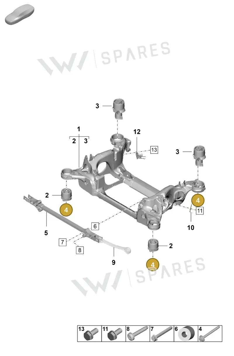 PAF912721 Porsche Hexagon Flange Screw (Combi)