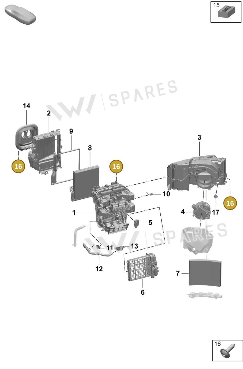 PAF912795 Porsche Interior Serration Flange Screw