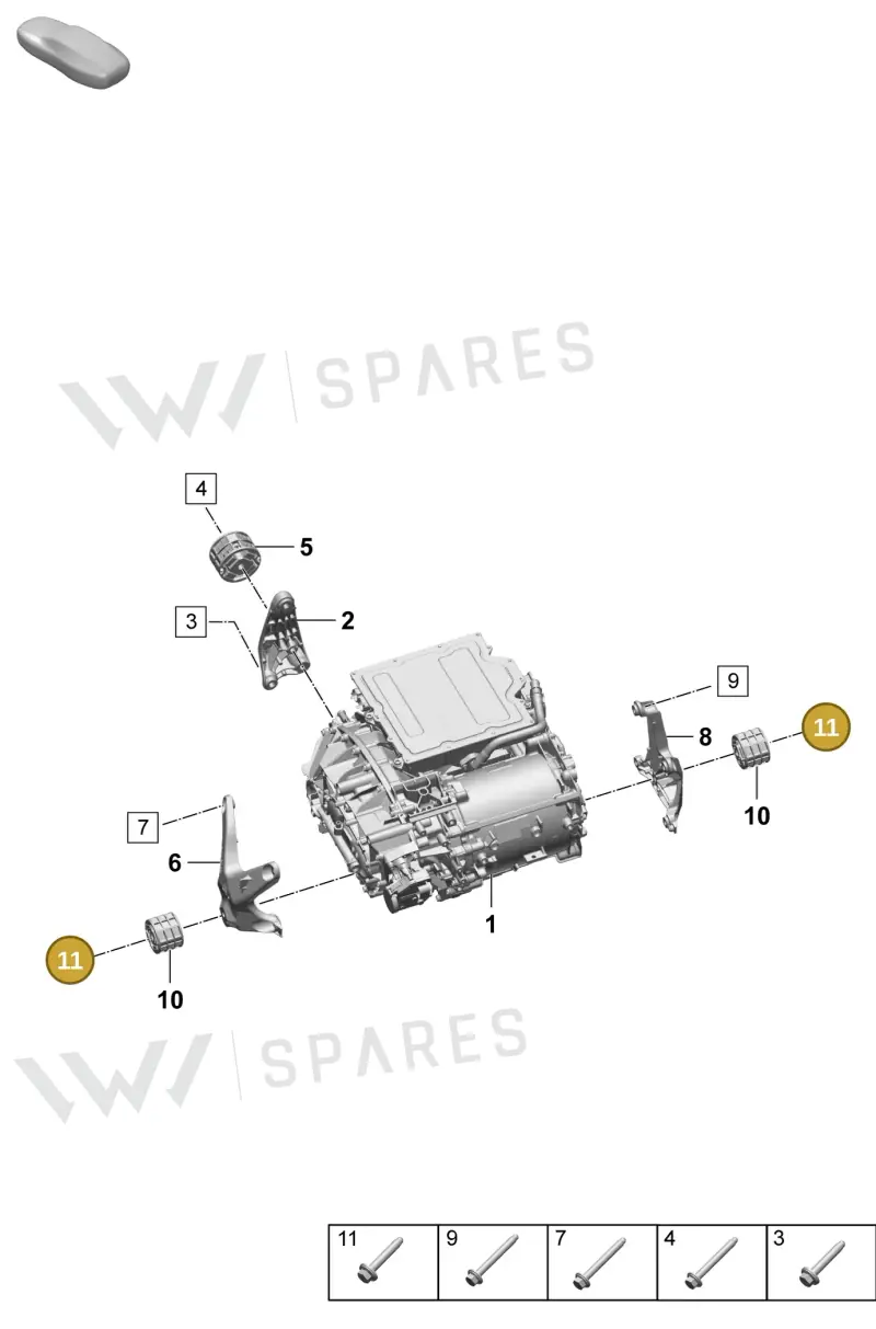 PAF912938 Porsche Twelve-Point Flange Bolt (Combination)