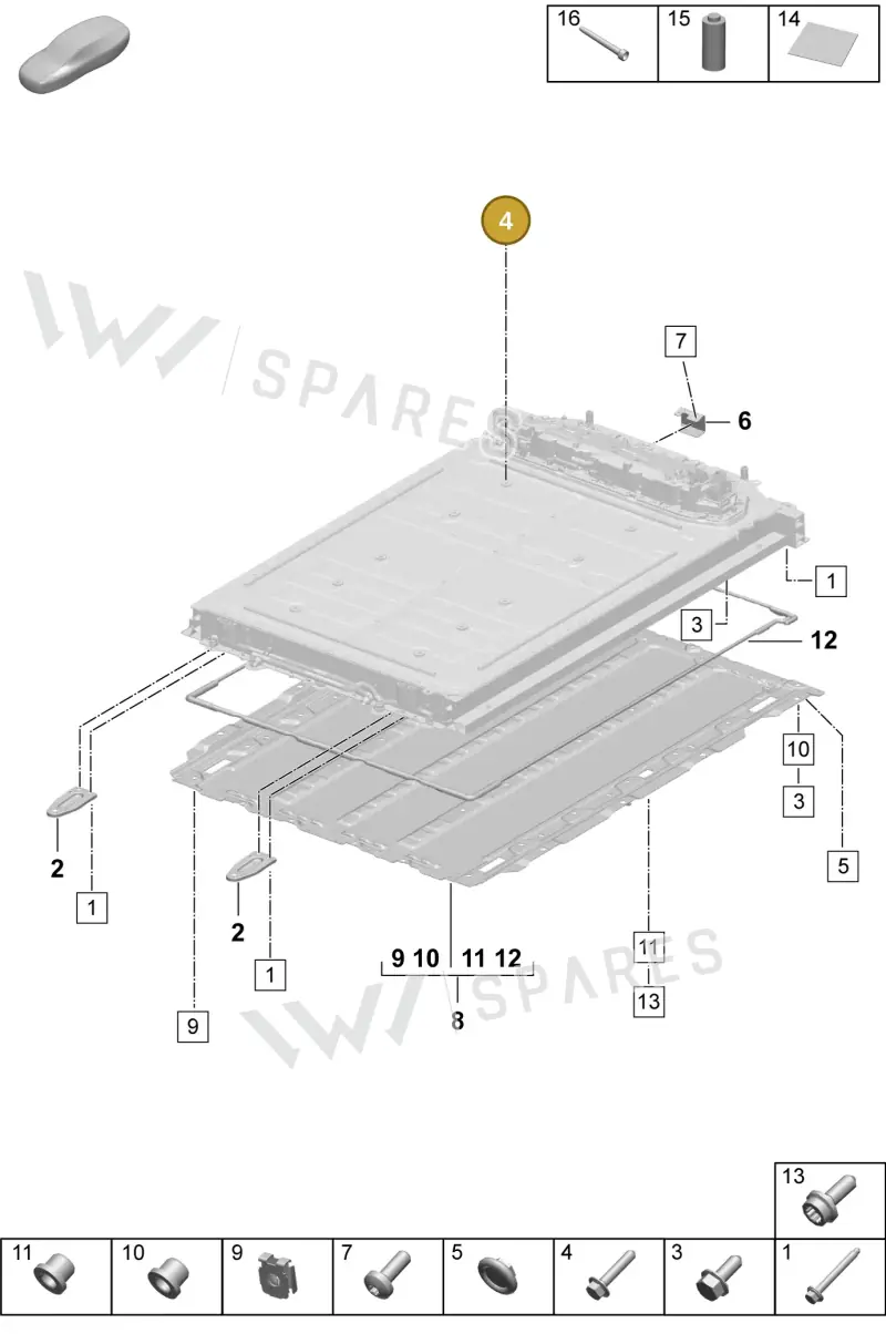 PAF912972 Porsche Hexagon Flange Screw