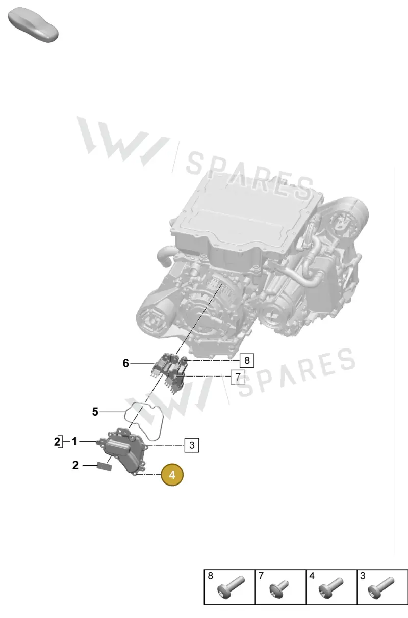 PAF912977 Porsche Hexagon Socket Flat Head Bolt