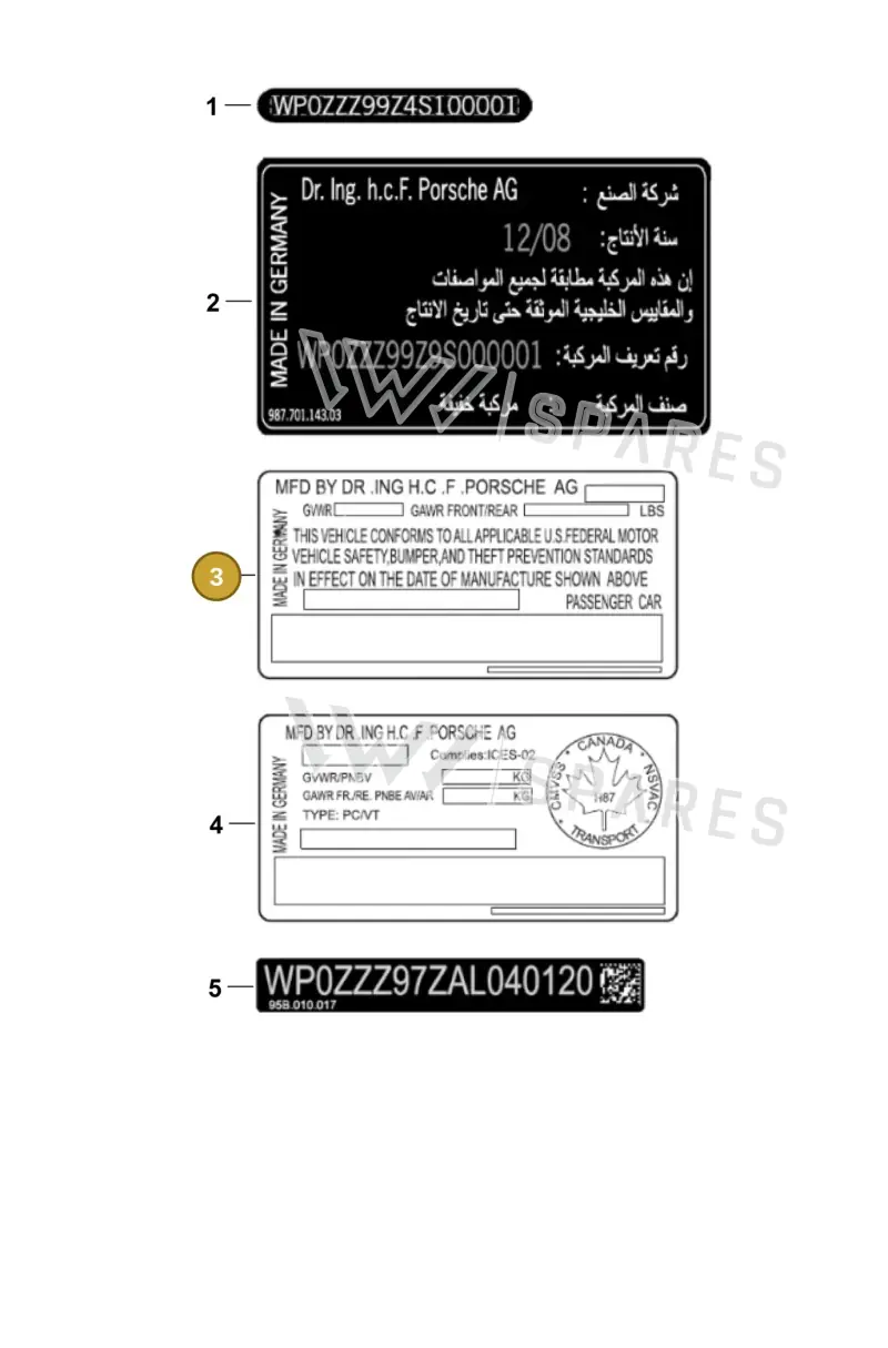 V04014001L Porsche Sticker