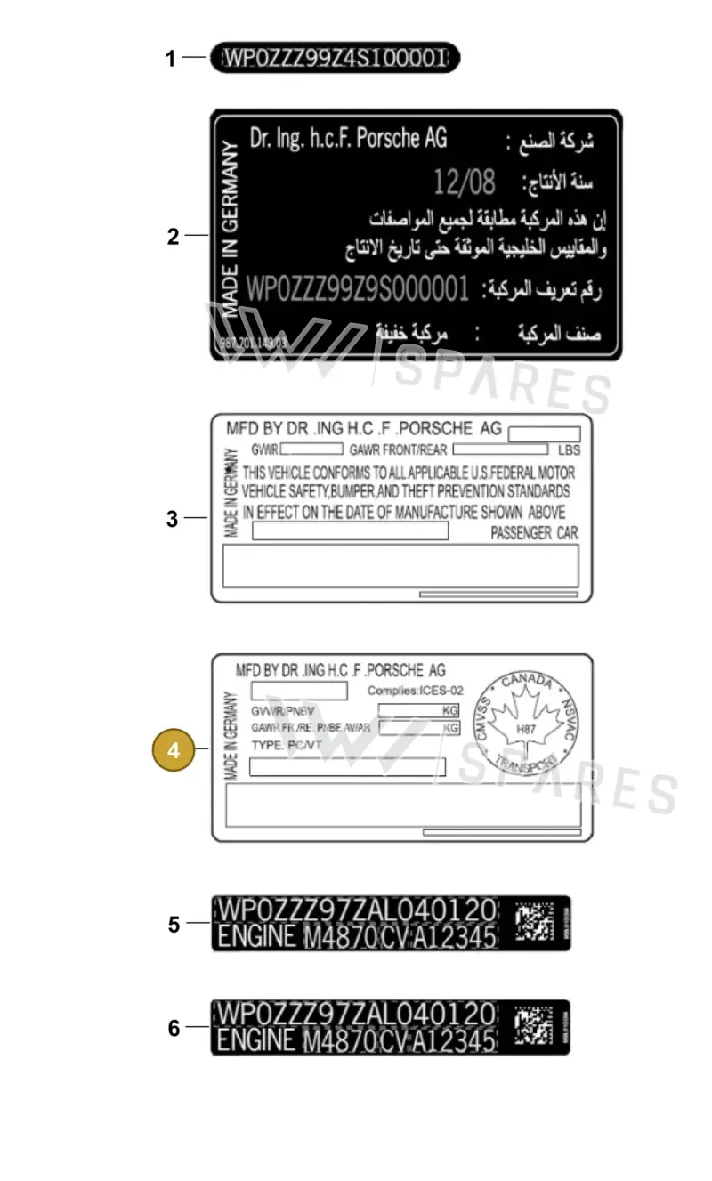 V04015001BC Porsche Sticker