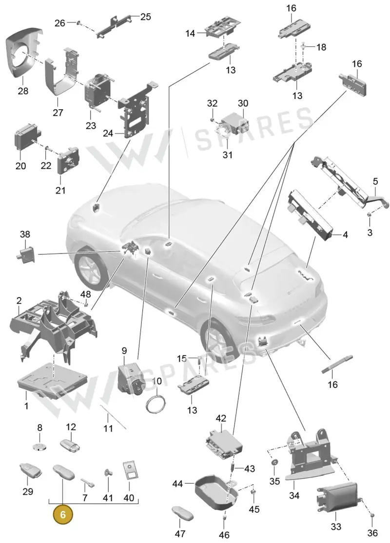 V04015001CL Porsche Handsender