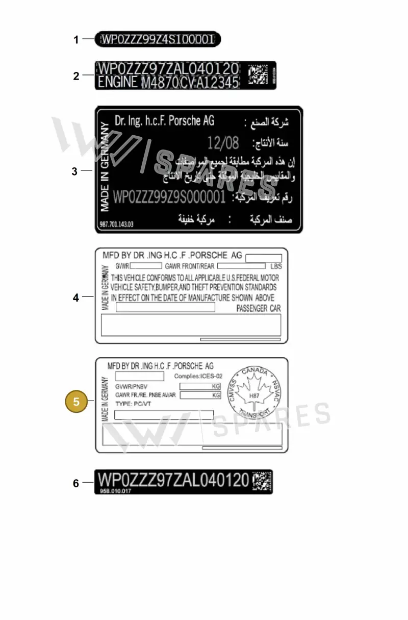 V04015002L Porsche Sticker