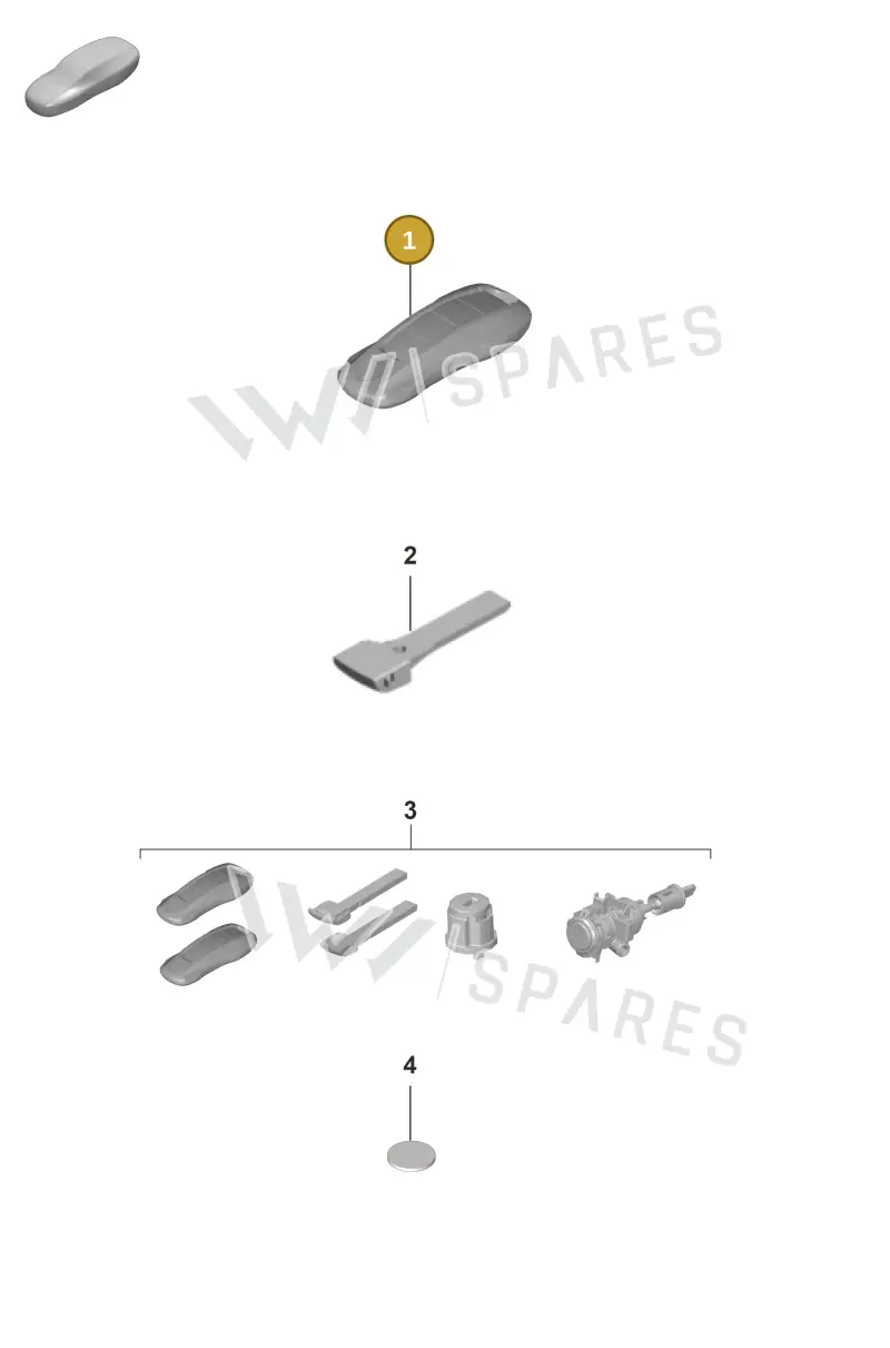 V04015853AC Porsche Handheld Transmitter
