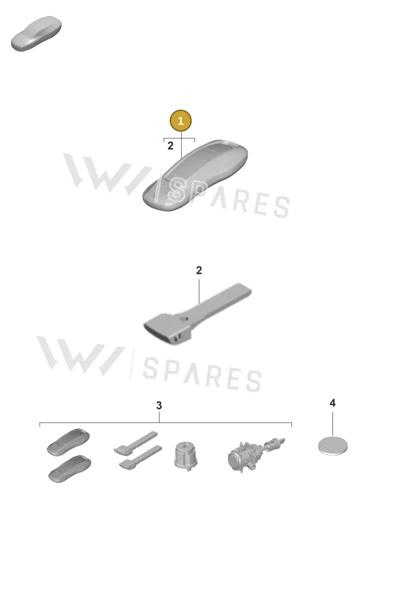 V04015853AR Porsche Handheld Transmitter