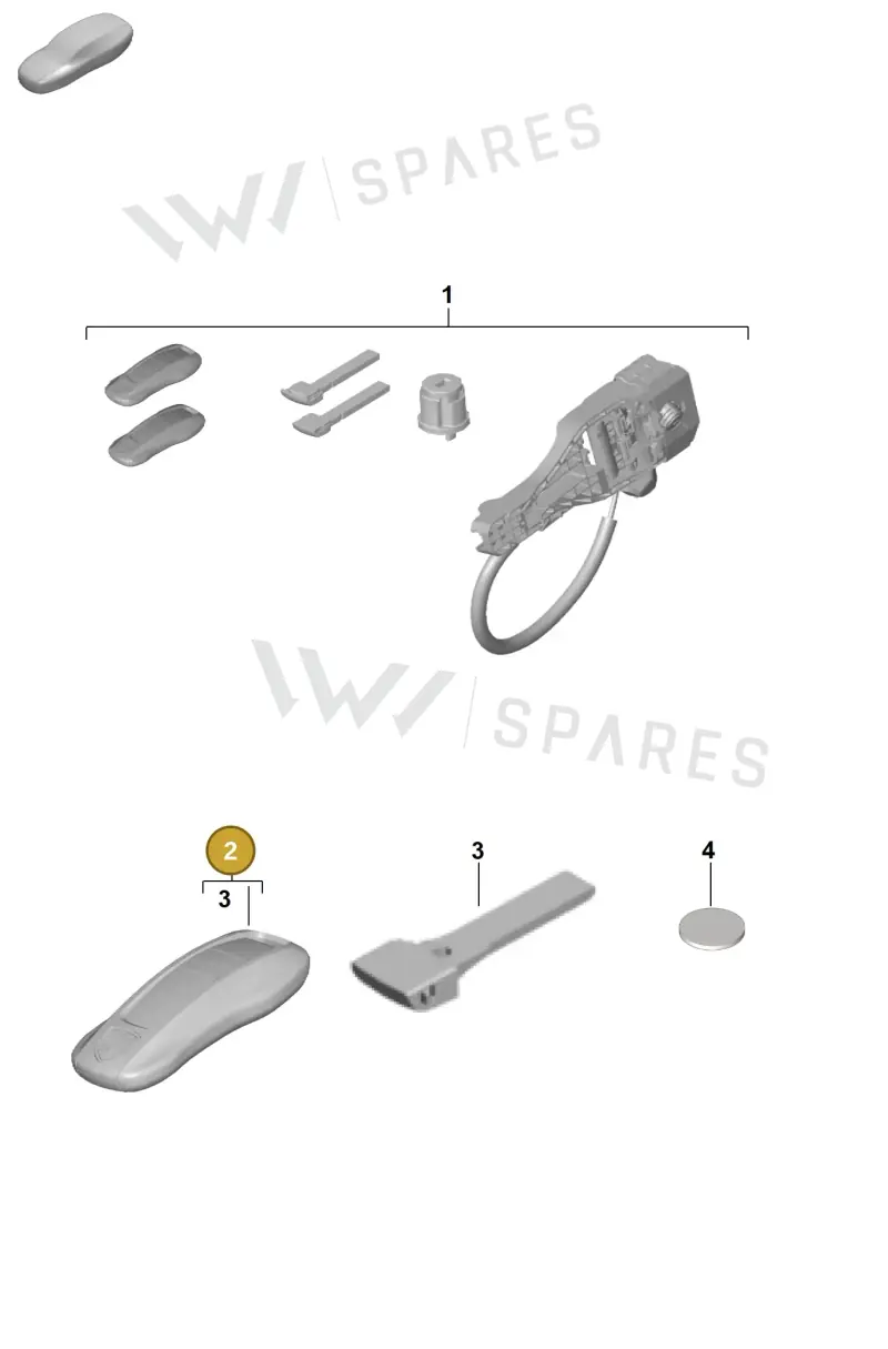 V04015853BG Porsche Handheld Transmitter